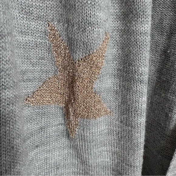 LANE BRYANT Gray Star Patterned Sweater Size 14/16— Great for the Office Sweater - Picture 5 of 8